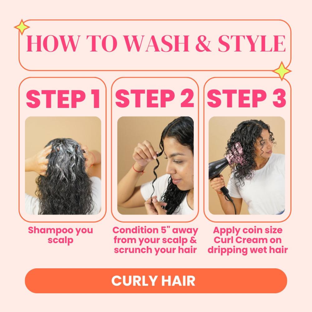 Hair Curling Routine 3-Step Curl Routine for Curly Hair | Shampoo, Deep Conditioner & Curl ...