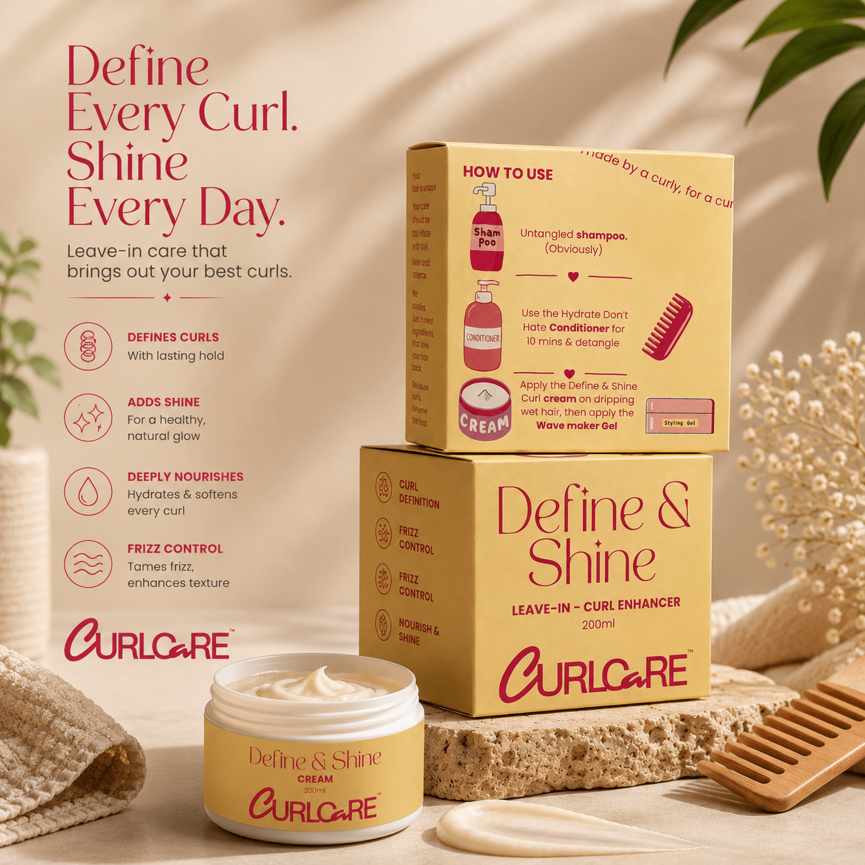 Define and Shine Curl Cream - 200ml - Curl Care