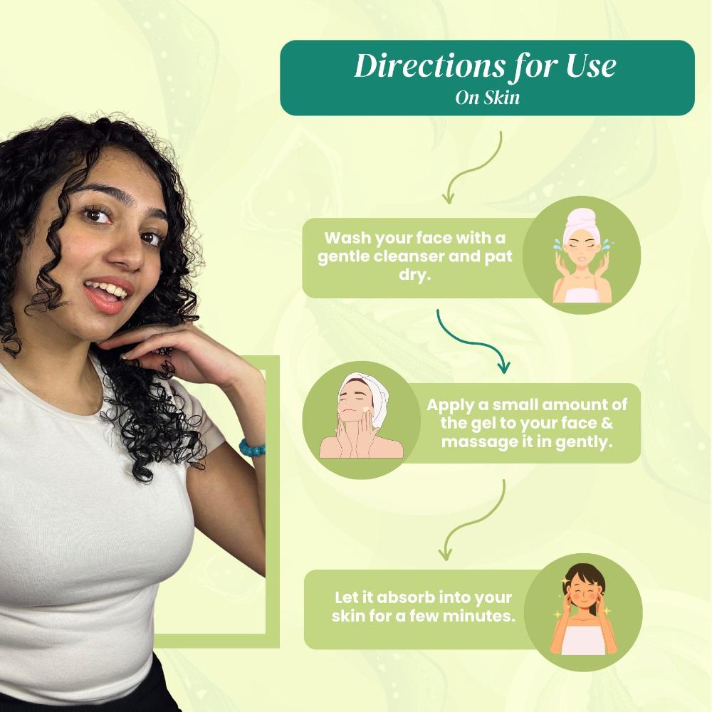 Organic Aloe Vera Gel - 200ml for Hair & Skin - Curl Care