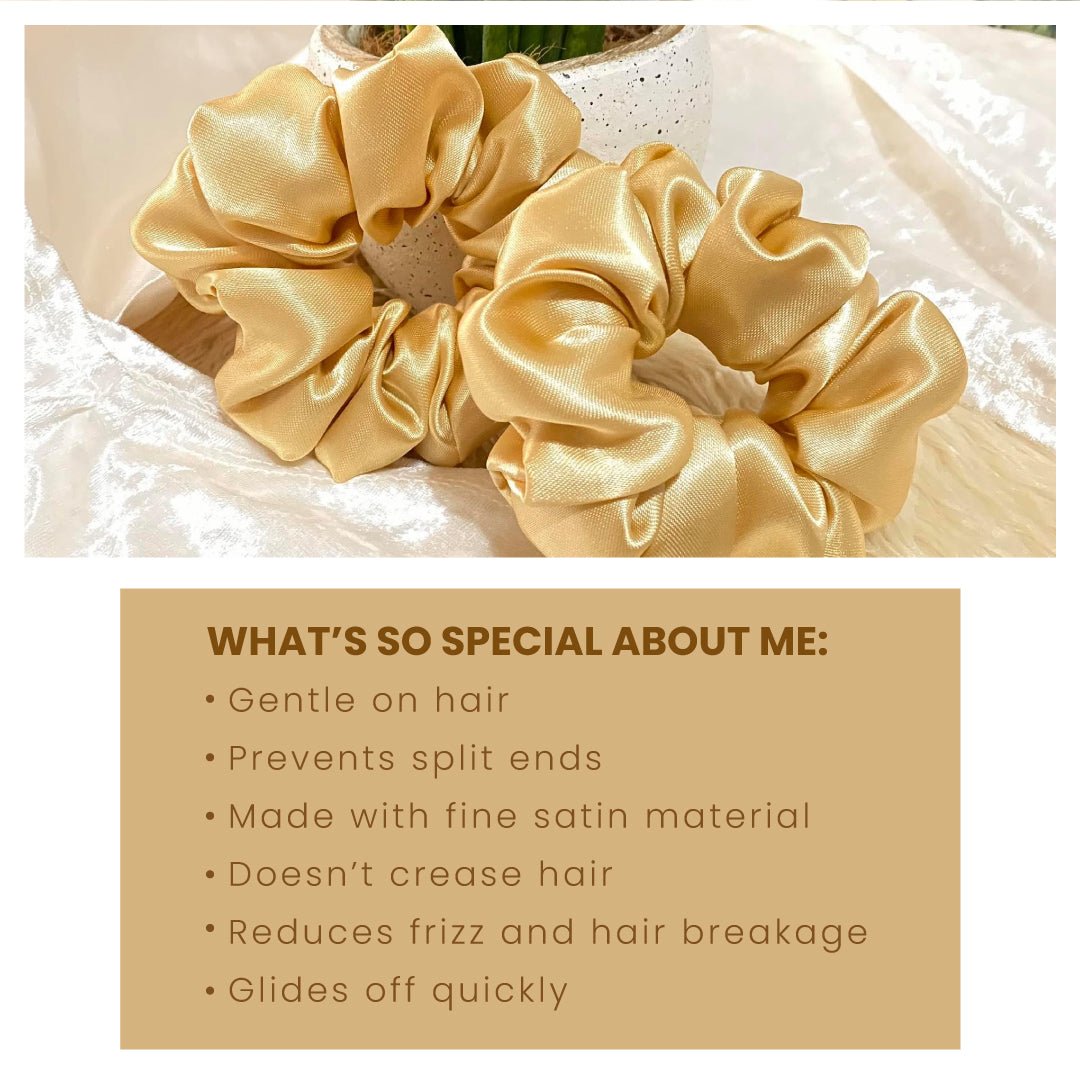 Satin Hair Scrunchie Single - Jumbo - Curl Care