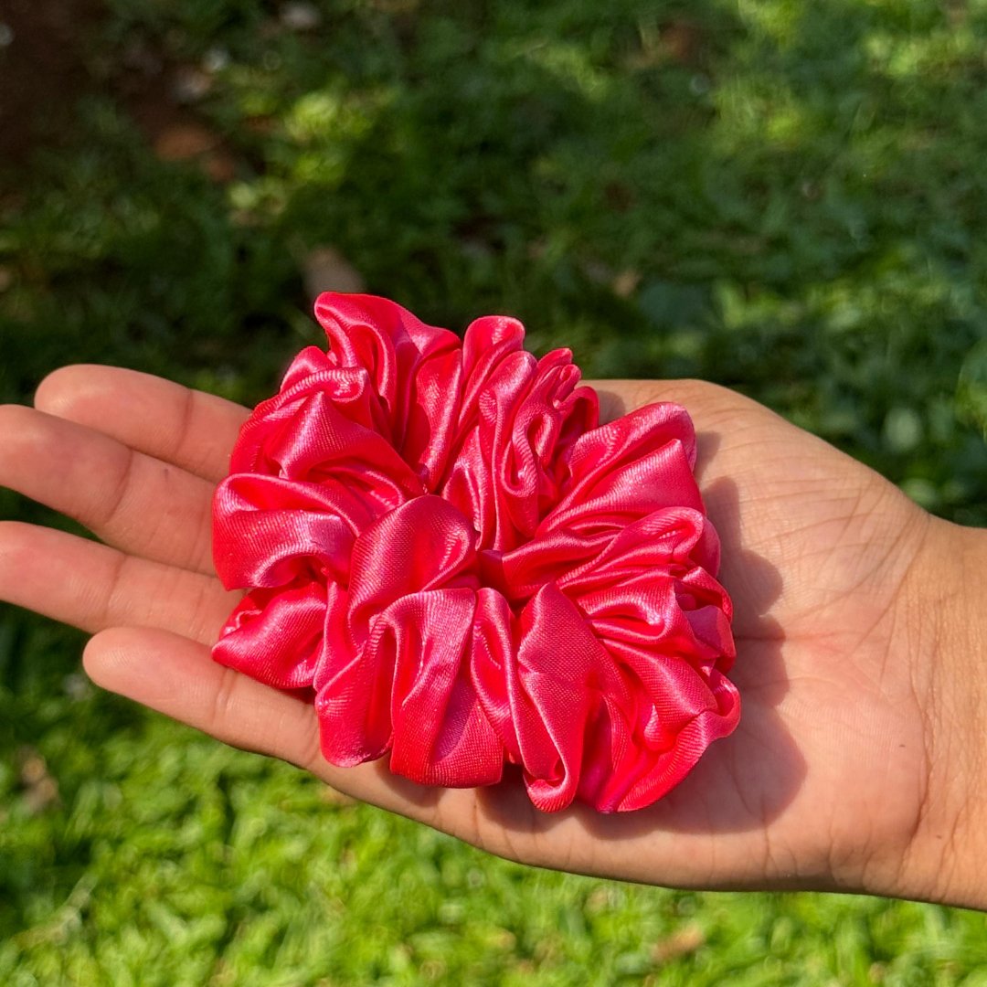 Satin Hair Scrunchie Single - Jumbo - Curl Care