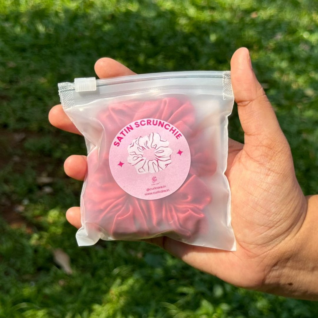 Satin Hair Scrunchie Single - Jumbo - Curl Care