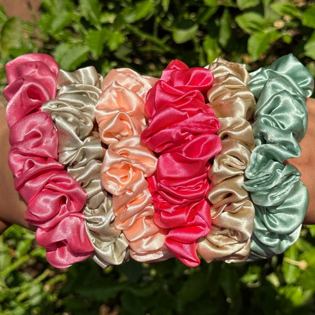 Satin Hair Scrunchie Single - Jumbo - Curl Care