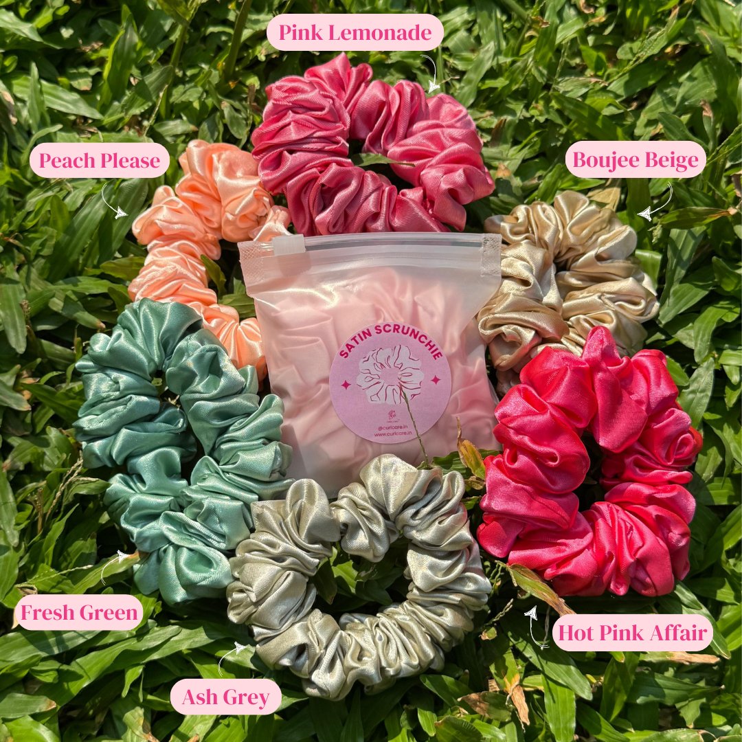 Satin Hair Scrunchie Single - Jumbo - Curl Care